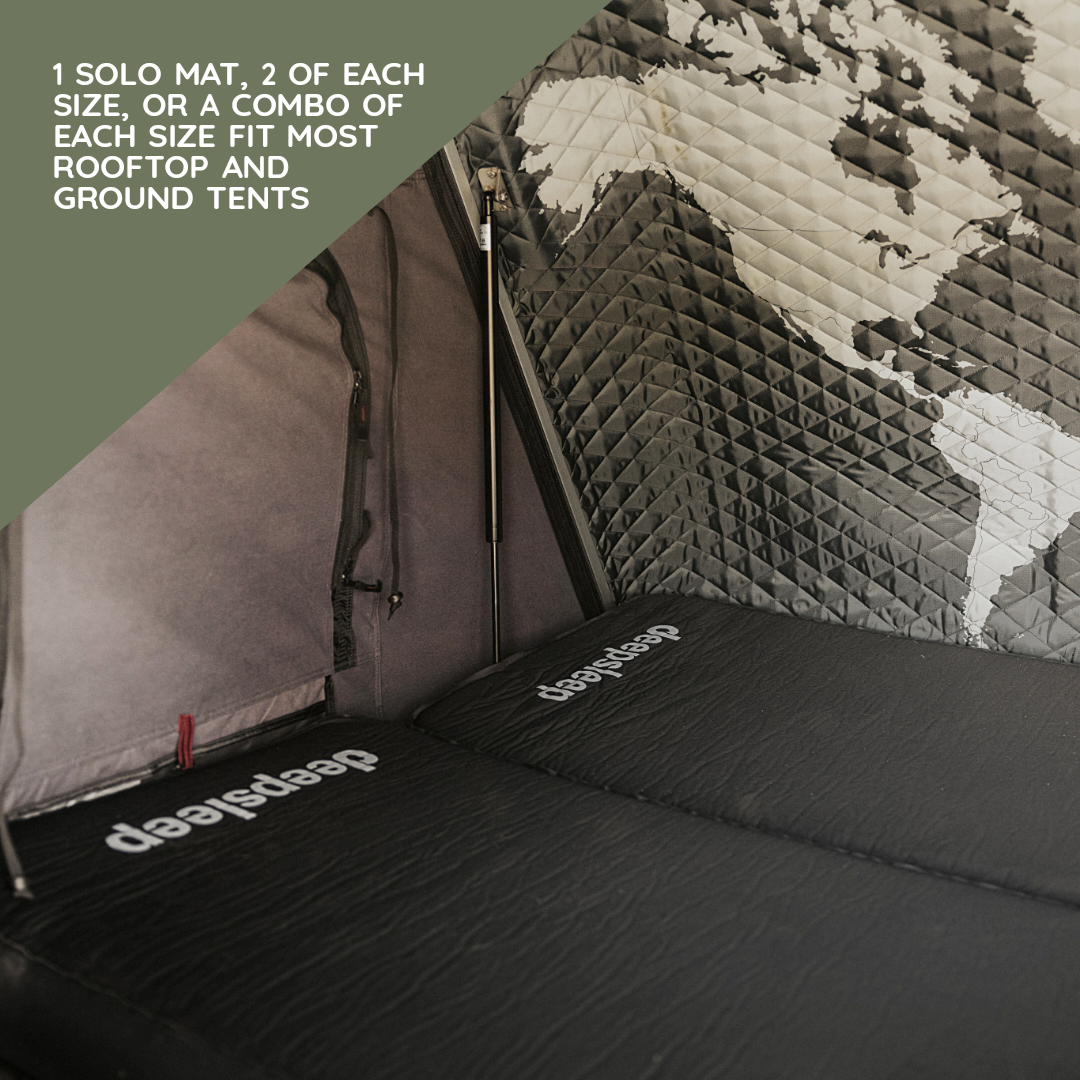 rooftop tent with 2 deepsleep solo mats
